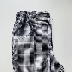 SILENCE+NOISE high waisted linen gingham trousers